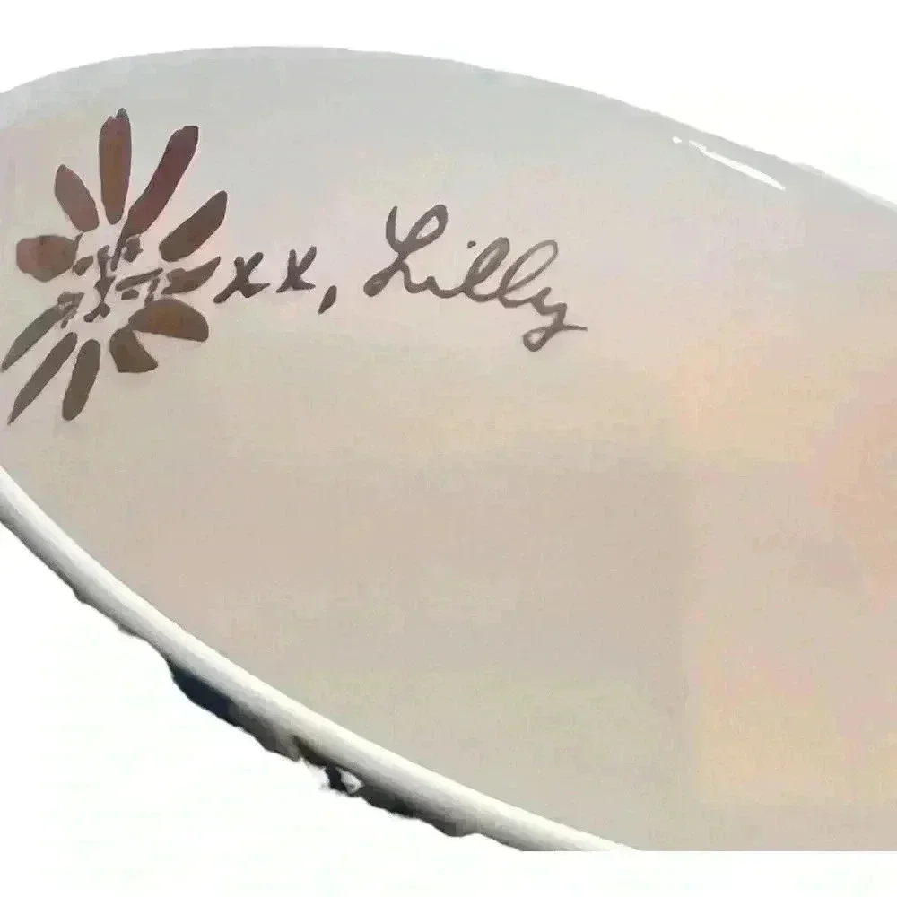 Lilly Pulitzer Ceramic 12oz Preowned Mug Blue,Green and Purple  Bronze Handle